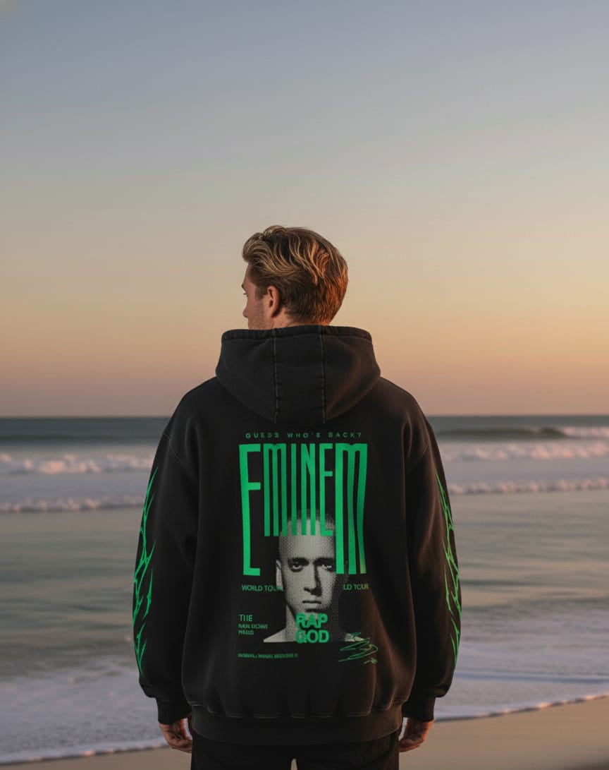 Eminem "Guess Who's Back" Oversized Rap God Hoodie